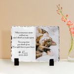 Gepersonaliseerde foto huisdier gedenksteen met naam staat bureau ornament huisdier verlies Gift
