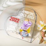 Personalizada Cama Acogedora Molestarse mutuamente durante años Corazón Placa de acrílico Día de San Valentín Aniversario Regalo para Pareja
