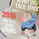 Personalizada Línea Amor Corazón Placa de acrílico Molestarse mutuamente desde hace años Feliz Día de San Valentín Regalo para Pareja