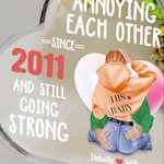 Personalizada Burbuja de amor molestos unos a otros durante años Corazón placa de acrílico Día de San Valentín Aniversario de regalo para la pareja