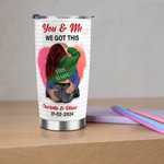 Personalized I Love You Forever And Always 20oz Stainless Steel Tumbler with Words of Love Valentine's Day Gift for Couple