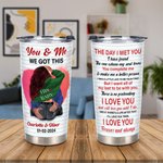 Personalized I Love You Forever And Always 20oz Stainless Steel Tumbler with Words of Love Valentine's Day Gift for Couple