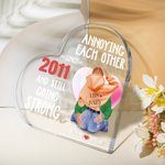 Personalizada Burbuja de amor molestos unos a otros durante años Corazón placa de acrílico Día de San Valentín Aniversario de regalo para la pareja