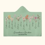 Personalisierte Aquarell Geburt Blume Kapuzendecke mit Namen weichen warmen floralen Home Dekoration Geburtstagsgeschenk für Familie