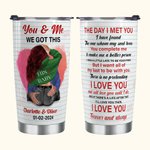 Personalized I Love You Forever And Always 20oz Stainless Steel Tumbler with Words of Love Valentine's Day Gift for Couple