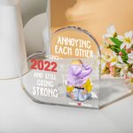 Personalizada Cama Acogedora Molestarse mutuamente durante años Corazón Placa de acrílico Día de San Valentín Aniversario Regalo para Pareja