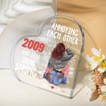 Personalised Living Room Annoying Each Other for Years Heart Acrylic Plaque Valentine's Day Anniversary Gift for Couple