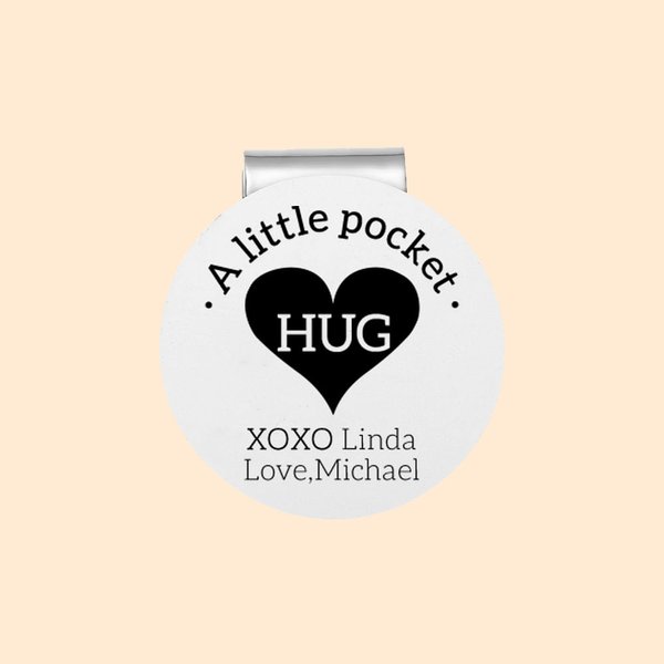 Marcador de Bolas de Golf Personalizado Clip Magnético para Sombrero con Corazón y Texto Pareja Accesorios de Golf Regalo de San Valentín para Amante 