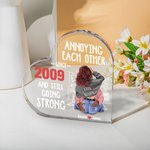 Personalised Living Room Annoying Each Other for Years Heart Acrylic Plaque Valentine's Day Anniversary Gift for Couple