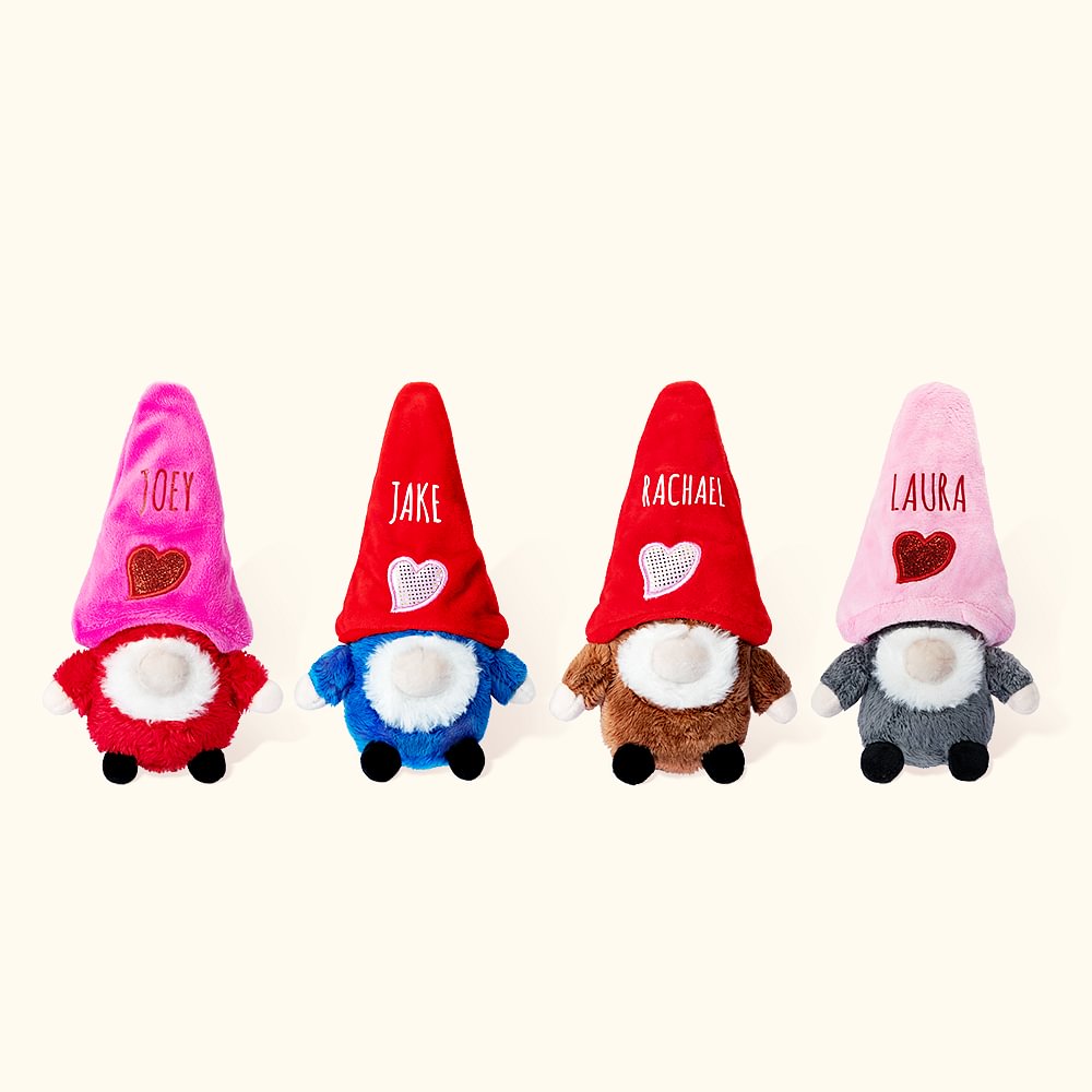 Poupée en peluche personnalisée avec nom pour la Saint-Valentin Cadeau d'anniversaire pour couple d'enfants