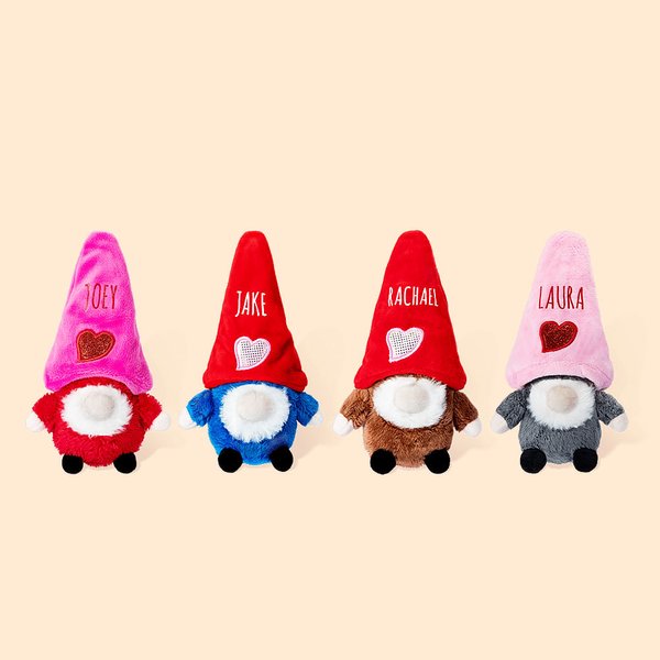 Personalizzato carino cuore glitterato San Valentino Gnomo bambola di peluche con nome Home Decor San Valentino regalo di compleanno per i bambini cop