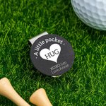 Personalized Golf Ball Marker Magnetic Hat Clip with Heart and Text Couple Golf Accessories Valentine's Day Gift for Golf Lover