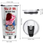 Vaso de Acero Inoxidable Personalizado You & Me We Got This 20oz con Nombre y Fecha Regalo de Aniversario para Pareja