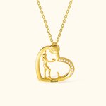 Personligt volleybollflicka hjärta zirkon halsband med graverat namn och nummer födelsedagspresent för volleybollälskare