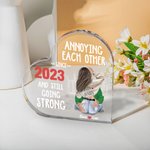 Personalised Busy City Annoying Each Other for Years Heart Acrylic Plaque Valentine's Day Anniversary Gift for Couple