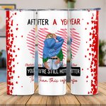 Línea personalizada Corazón Todavía estás más caliente que este café 20 oz Skinny Tumbler Día de San Valentín Aniversario Regalo para Pareja