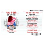 Vaso de Acero Inoxidable Personalizado You & Me We Got This 20oz con Nombre y Fecha Regalo de Aniversario para Pareja