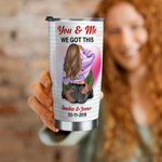 Vaso de Acero Inoxidable Personalizado Tú y Yo 20oz con Nombre Regalo de San Valentín para Pareja