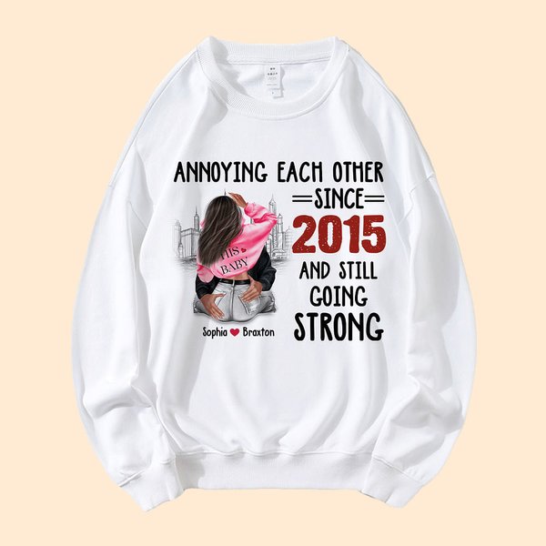 Sudadera personalizada Annoying Each Other Since Many Years Valentine's Day Anniversary Gift for Couples