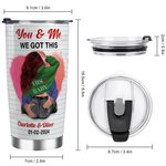 Personalized I Love You Forever And Always 20oz Stainless Steel Tumbler with Words of Love Valentine's Day Gift for Couple