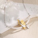 Henkilökohtainen Bird on Branch riipus kaulakoru kaiverrettu Initial Charms Lovebirds pari korut asetettu 2 vuosipäivä joululahja rakastetulleen