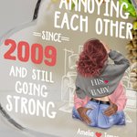 Personalised Living Room Annoying Each Other for Years Heart Acrylic Plaque Valentine's Day Anniversary Gift for Couple