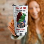 Gobelet personnalisé You & Me 20oz en acier inoxydable avec nom et mots d'amour Cadeau d'anniversaire de Saint-Valentin pour couple