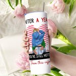 Línea personalizada Corazón Todavía estás más caliente que este café 20 oz Skinny Tumbler Día de San Valentín Aniversario Regalo para Pareja