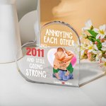 Personalizada Burbuja de amor molestos unos a otros durante años Corazón placa de acrílico Día de San Valentín Aniversario de regalo para la pareja