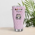 Personalizzato Trouble Maker Paw Print 30oz Food Grade Curved Tumbler Birthday Gift for Dog Cat Pet Lovers
