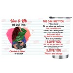 Personalized I Love You Forever And Always 20oz Stainless Steel Tumbler with Words of Love Valentine's Day Gift for Couple