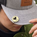 Personalized Golf Ball Marker Magnetic Hat Clip with Heart and Text Couple Golf Accessories Valentine's Day Gift for Golf Lover