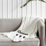 Personalised Cute Element Multicolour Pet Blanket with Name Soft and Warm Dog Cat Sleep Mat Gift for Pet Lover Owner