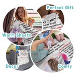 Manta personalizada Busy City con nombre y palabras de amor Decoración romántica para el hogar Regalo de San Valentín Aniversario para pareja