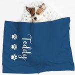 Personalised Cute Element Multicolour Pet Blanket with Name Soft and Warm Dog Cat Sleep Mat Gift for Pet Lover Owner