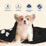 Personalised Cute Element Multicolour Pet Blanket with Name Soft and Warm Dog Cat Sleep Mat Gift for Pet Lover Owner