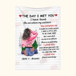 Manta personalizada Busy City con nombre y palabras de amor Decoración romántica para el hogar Regalo de San Valentín Aniversario para pareja