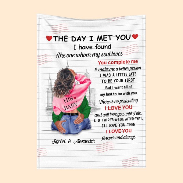 Manta personalizada Busy City con nombre y palabras de amor Decoración romántica para el hogar Regalo de San Valentín Aniversario para pareja