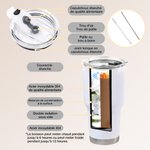 Gobelet avec Couvercle Paille Coupe Personnalisée avec Nom Cadeau d'Anniversaire pour Amateur de la Couture