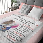 Manta personalizada con nombre y palabras de amor Valentine's Day Anniversary Gift for Couple