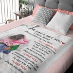 Manta personalizada Busy City con nombre y palabras de amor Decoración romántica para el hogar Regalo de San Valentín Aniversario para pareja