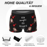 Personalisierte Gesicht Foto Boxershorts mit Liebe Herzen „ICH saugte ES ALSO GEHÖRT ES mir“ Herrenunterwäsche Valentinstag Geburtstag Geschenk