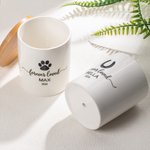 Gepersonaliseerde Pet Paw Memorial Keramische Plant Pot met Houten Voet Huisdier verlies Sympathie Gift voor Huisdierliefhebber