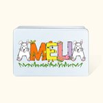 Personalizzato carino pollo coniglietto modello lettere Biscuit Tin con nome Food Grade metallo regalo di Pasqua per i bambini