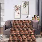 Cara personalizada Foto manta de lana Divertido Avatar Decoración del hogar Regalo de cumpleaños para la familia amigo