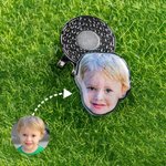 Personalized Photo Golf Ball Marker with Magnetic Hat Clip with Name Birthday Father's Day Gift for Golf Lover