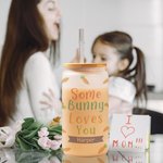 Personalized Some Bunny Loves You Easter Carrot Frosted Can Glasses with Name Easter Gift for Kids Family
