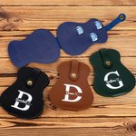 Soporte portátil personalizado para púas de guitarra con 3 púas Starry Sky Almacena hasta 18 púas Bolsa de almacenamiento Caja Regalo para guitarristas y amantes de la guitarra