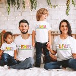 Henkilökohtainen söpö Bunny Chicken Pattern nimi pääsiäinen paita hikipaita Baby Onesie Vanhempi-lapset vaatteet pääsiäinen lahja perheelle