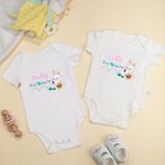 Personalizzato prima Pasqua bambino Onesie con nome Cute Bunny Holiday Costume Baby Shower regalo di Pasqua per il neonato nuovo genitore